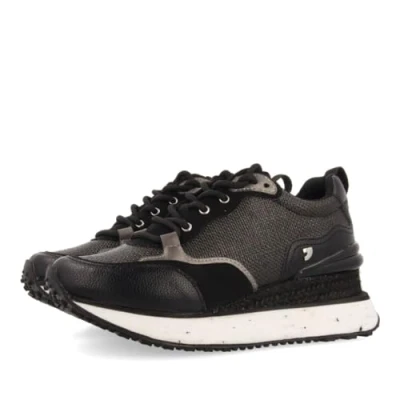 Image of Gioseppo Women&#039;s LUDELL Low Top Sneakers, Black, 4 UK