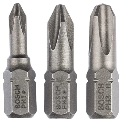 Image of Bosch 2607001752 25 mm Screwdriver Bits (3 Piece)