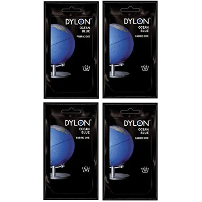 Image of Pack Of 4 Dylon Fabric &amp; Clothes Dye Hand Wash Only 26 Ocean Blue