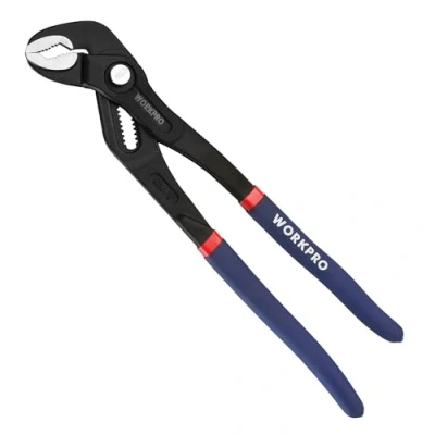 Image of WORKPRO Water Pump Pliers, 50mm Wide Jaw Capacity Quick Adjustable Tongue and Groove Plier, Cr V Steel Slip Joint Pipe Grips Tools with Non Handle, 305mm