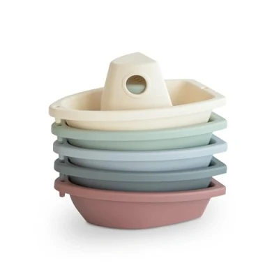 Image of Mushie Bath Toy 5 Floating Boats for Baby and Children Made of BPA free PP plastic Bathtub Bathing fun in Denmark (Original)