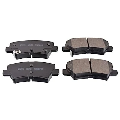Image of 58302G6A00, 58302G6A01, 58302G6A10 Brake pad set BLUE PRINT ADG042181 Rear Axle with acoustic wear warning retaining spring holder