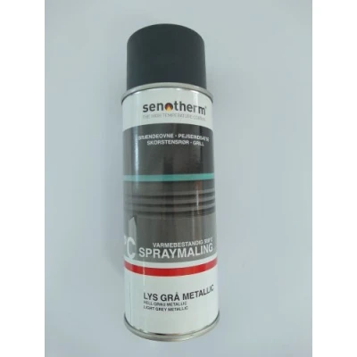 Image of Senotherm Stove Oven Spray Paint 400 ml Metallic, grey