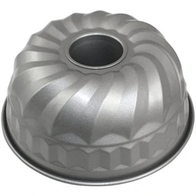 Image of PME CSB112 Carbon Steel Non Stick Fancy Ring Pan 8.6 x 4 Inch Deep, Grey, 1