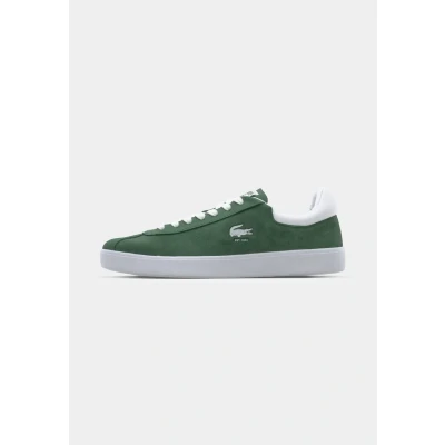Image of Lacoste Baseshot Trainers, Men&#039;s, Size: 7, Dark green/white leather and imitation