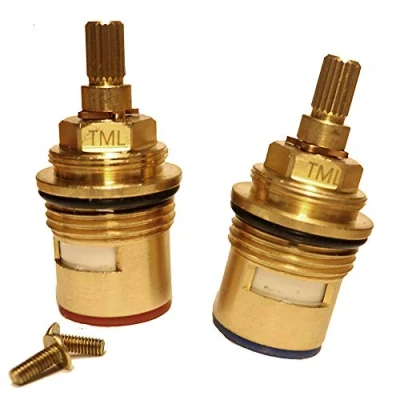 Image of Bathstore Crosswater X2A018N C / H Compatible Bath Tap Cartridge Valve Pair (Quarter Turn)