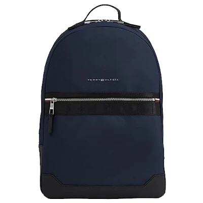 Image of Tommy Hilfiger Men Backpack Elevated Nylon Hand Luggage, Multicolor (Space Blue), One Size