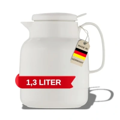 Image of Helios Mondo Push Vacuum Jug White 1.3 Litre