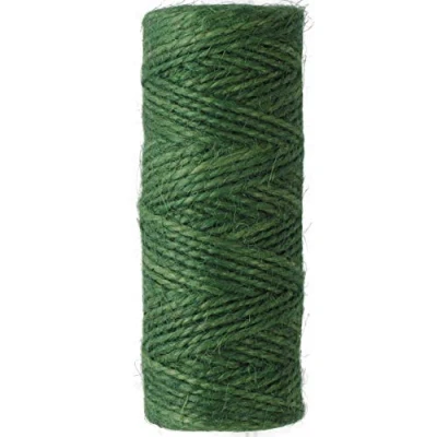 Image of UOOOM 2mm Natural Hemp String Rope Thick Jute Twine Cord for DIY Crafts, Decoration, Bundling, Gardening (Green)