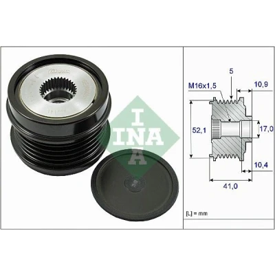 Image of 0009060022, 0009060803, 0009061903, 0009067602, 2701550015 Freewheel Clutch INA 535 0272 10 Requires special tools for mounting