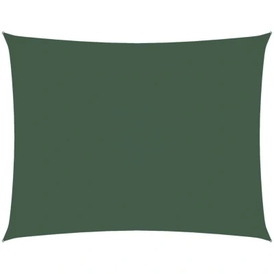 Image of vidaXL Sunshade Sail Oxford Fabric Rectangular 2x3.5 m Dark Green