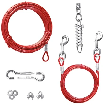 Image of Trixie Cable with Pulley Tie Out, 15 m, Red
