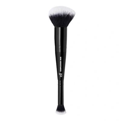 Image of e.l.f. Concealer &amp; Foundation Complexion Duo Brush, 2 in 1 Makeup Brush For Liquid Powder Foundation, Made With Synthetic Bristles