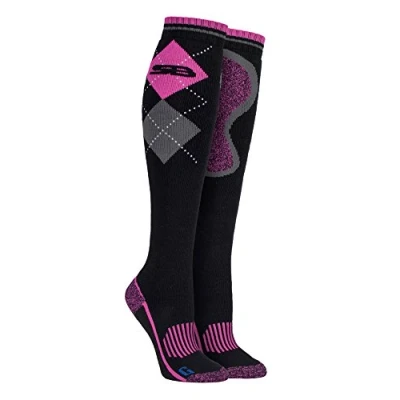 Image of Storm Bloc Ladies Knee High Long Argyle Padded Cotton Horse Riding Equestrian Boot Socks (4 8 uk, SBGLS007CER)