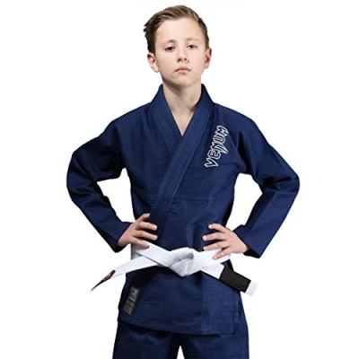 Image of Venum Kid&#039;s Contender Kimoni Bjj Jiu Jitsu Suit, Navy Blue, Size C2 (Manufaturer size:L)
