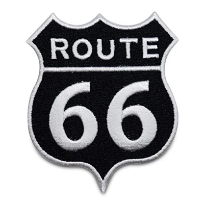 Image of Route 66 USA Iron on Patch Motorcycle Patches, Biker Patch, Embroidery Ironable Badges Finally Home