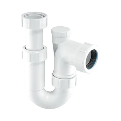 Image of Mcalpine SR10V 1.25&quot; x 75mm Water Seal Running Tubular Swivel &#039;P&#039; Trap with Anti Syphon Valve. (Silentrap)