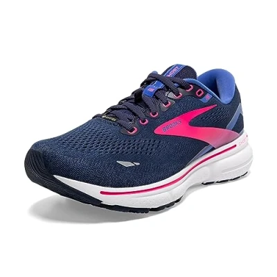 Image of BROOKS Women&#039;s Ghost 15 GTX Sneaker, Peacoat/Blue/Pink, 3 UK