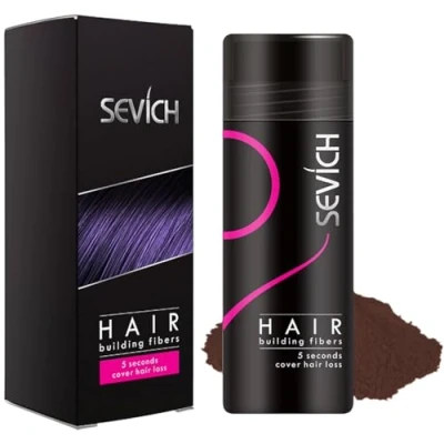 Image of Hair Fibres for Men &amp; Women Natural Powder Building, Thickening and Loss Coverage in 30 Seconds (Auburn 25g)