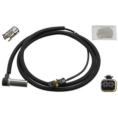 Image of 81271206098, 81271206132, 81271206176 ABS Sensor FEBI BILSTEIN 107660 Front Axle Right with sleeve, bush 1800Ohm 1470mm