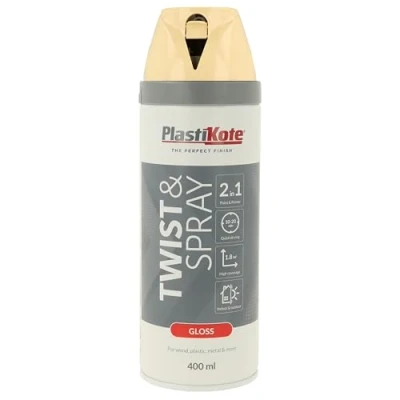 Image of Plasti kote Premium Spray Paint Gloss 400ml Antique White
