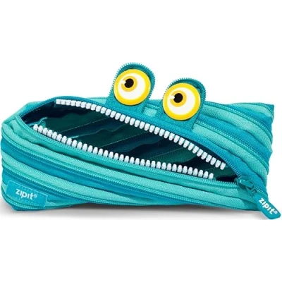 Image of ZIPIT Wildlings Pencil Case for Kids Pouch School, College and Office Bag Boys &amp; Girls (Blue)