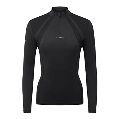 Image of LeMieux Mia Mesh Womens Long Sleeve Base Layer Black 14