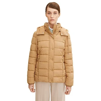 Image of TOM TAILOR Ladie&#039;s 1032480 Winter Jacket with Hood, 27841 Soft Light Camel, L