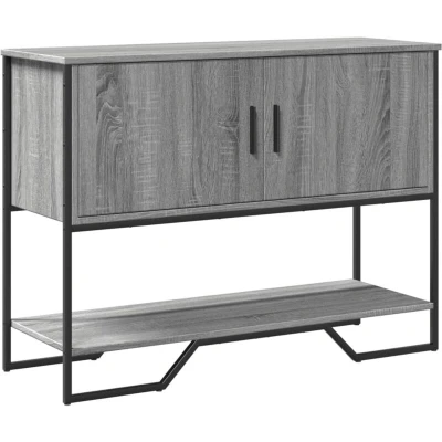 Image of vidaXL Console Table Grey Sonoma 100x35x74.5 cm Engineered Wood