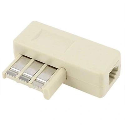 Image of USA Telephone Modem RJ11 Female to France Male F 010 Jack Adapter