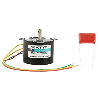 Image of AC 220V Low Speed Motor, 5 50RPM Miniature Noise Large Moment of Force Synchronous Motor CW/CCW (5rpm)