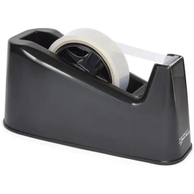 Image of Rapesco RPTD500B Germ Savvy Antibacterial, 500 Heavy Duty Tape Dispenser, Black