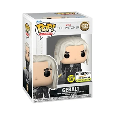 Image of Funko POP! TV: Witcher Geralt With Sword Glow In the Dark Amazon Exclusive Collectable Vinyl Figure Gift Idea Official Merchandise Toys for Kids &amp; Adults TV Fans