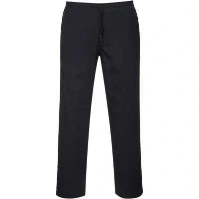 Image of Portwest Drawstring Trouser Black Short Large