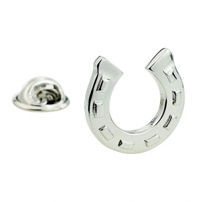Image of Lucky Horseshoe, Equestrian Lapel Pin Badge