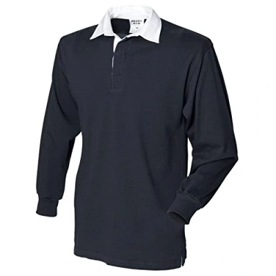 Image of Front Row Long Sleeve Original Rugby Shirt Colour:Black Size:L
