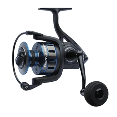 Image of PENN Combat III, Fishing Reel, Spinning Reels, Sea Fishing, Versatile Reel For Boat, Kayak, Shore, Spinning, Jigging, Surf, and All Round Use, Unisex, Black / Blue, 6000