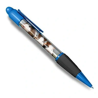 Image of Destination Vinyl ltd 1 x Blue Ballpoint Pen (Black Ink) Cute Guinea Pigs Pet Animal #2326