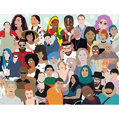 Image of 1000 Piece Jigsaw Puzzle All About Diversity For Adults &amp; Family Fun