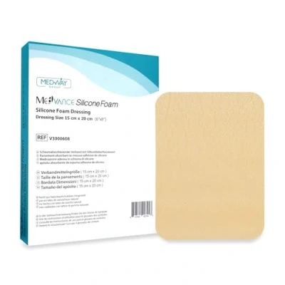 Image of MedVance TM Silicone Adhesive Foam Absorbent Dressing, 15 cm x 20 cm, Box of 5 dressings