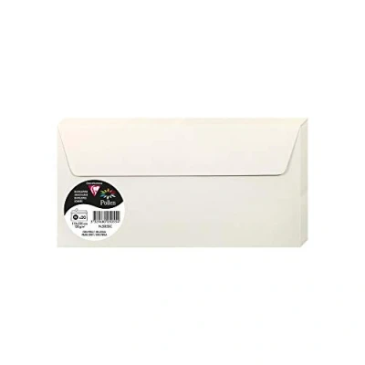 Image of Clairefontaine Ref 5055C Pollen Adhesive Envelopes (Pack of 20) DL Sized, 120gsm Paper, Printer Compatible, Acid Free, Strip for Easy Seal Pearl Grey