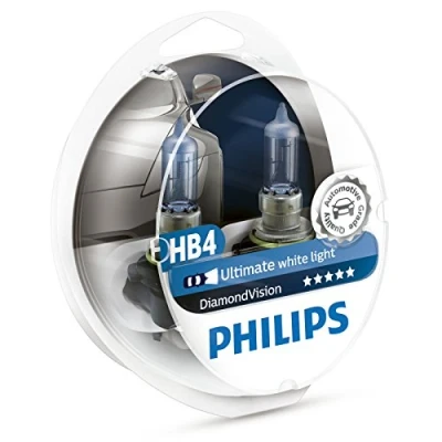 Image of Philips Diamond Vision HB4 9006 Upgrade Car Headlight Bulbs (Twin)