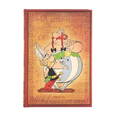 Image of Paperblanks Asterix &amp; Obelix Midi Horizontal 18 Month Calendar 2025 Elastic Band Closure