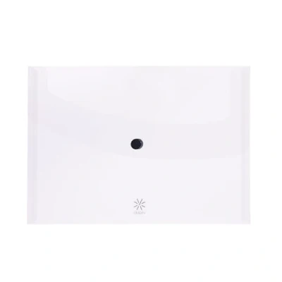 Image of Viquel 017540 08 Pocket Plastic Door Documents A5 17 x 22 Envelope Flat Closure Push Button Transparent