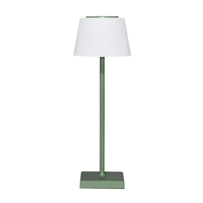 Image of Dellonda Rechargeable Table Lamp for Home, Office, Restaurants, RGB Colours, 6 Hour Usage Time, Dimmable Green Frame
