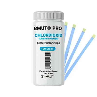 Image of BMUT CT 2000 100 Test Strips Chlorine Dioxide Solution (0 ppm) Quick Water