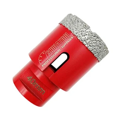 Image of SHDIATOOL Dry Diamond Drill Core Bit Diameter 40mm Vacuum Brazed Drilling Porcelain Tile Granite Marble