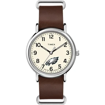 Image of Timex Tribute Men&#039;s NFL Scout 40mm Quartz Fabric Strap, Philadelphia Eagles, strap