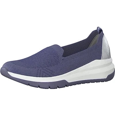 Image of Jana Women&#039;s 8 24762 20 Multi Width Comfortable Sporty Everyday Shoes Leisure Sneaker, Denim, 5 UK