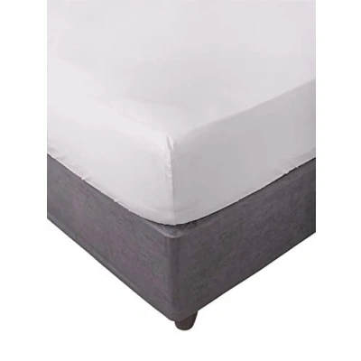 Image of Miracle Home. Fitted Sheet, Elastic, Soft, Comfortable, Anti Pilling. Cotton 50% Polyester. Ecru. 150 x 200 cm
